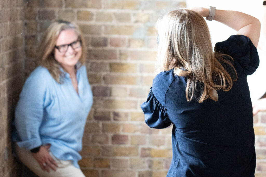 Behind the scenes image of a client brand photography shoot in Essex