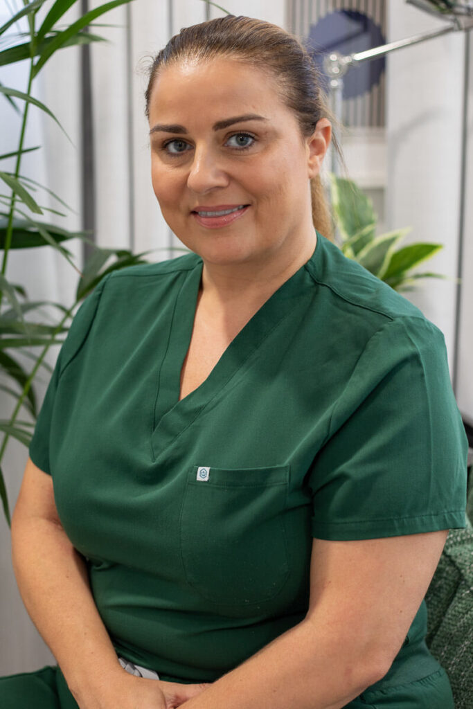 Professional headshot of a client during a brand photoshoot